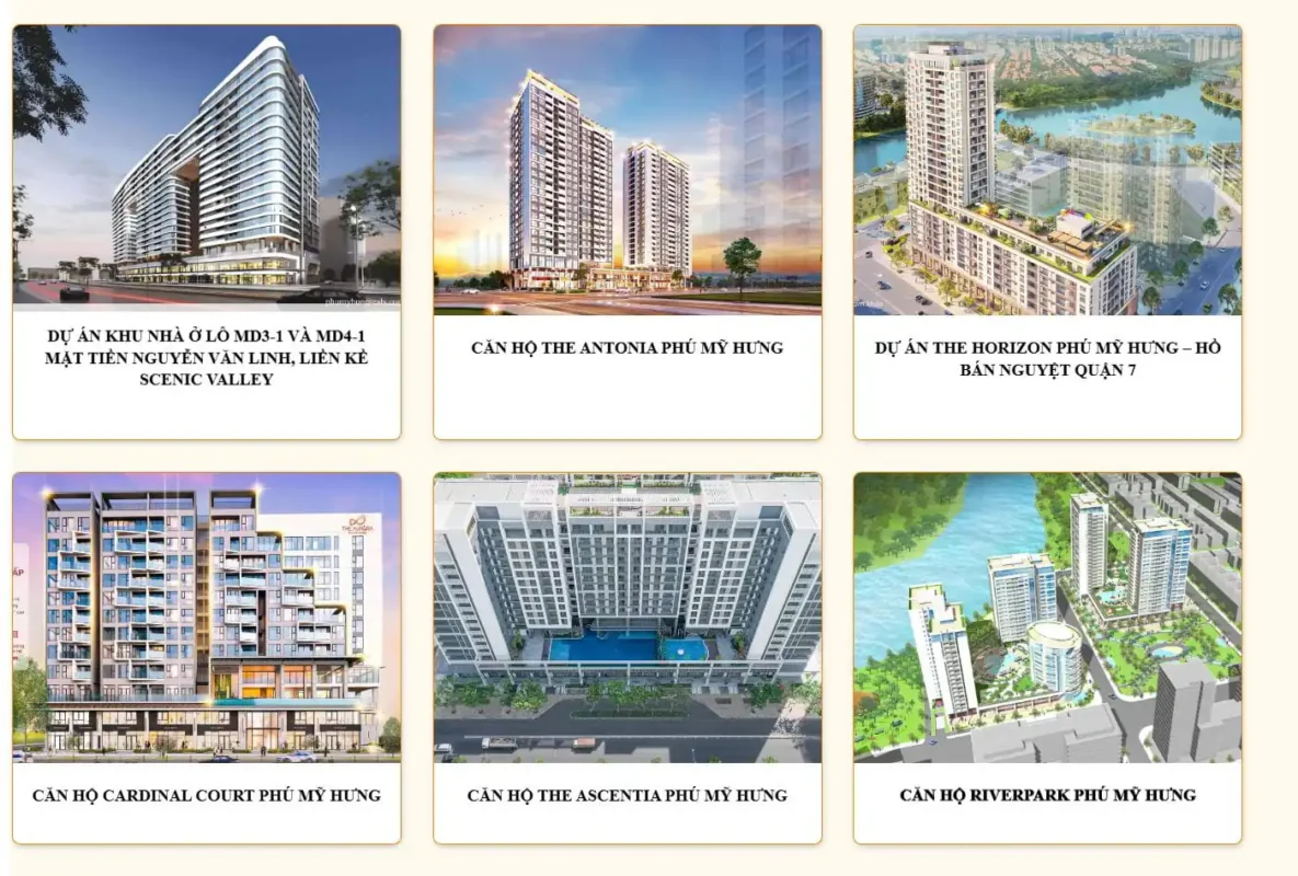 Phú Mỹ Hưng Reals – Nguồn Thông Tin Uy Tín Về Khu Đô Thị Phú Mỹ Hưng Quận 7 5 Các dự án Phú Mỹ Hưng Reals phân phối